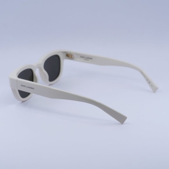 ?️ New Saint Laurent SL675 005 Sunglasses - Ivory Frame, Grey Lenses